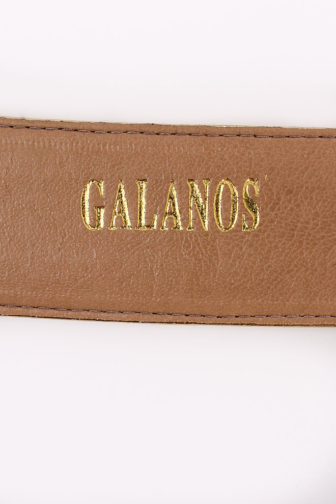 Vintage Galanos Gold Striped Panel Gown With Shorts belt signature at Recess Los Angeles
