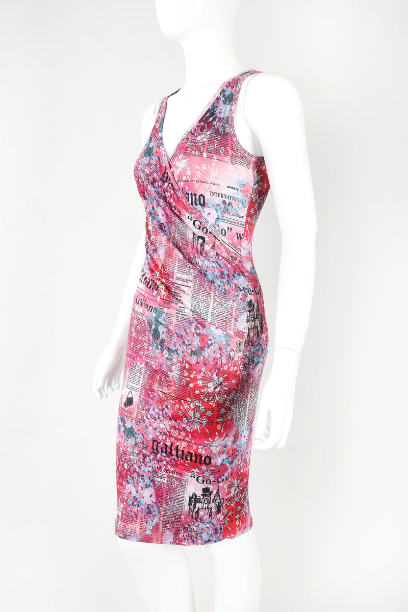 pink newspaper print dress Realisation Par | Dresses | Realisation Par The Venus Pink Newspaper Dress Discontinued