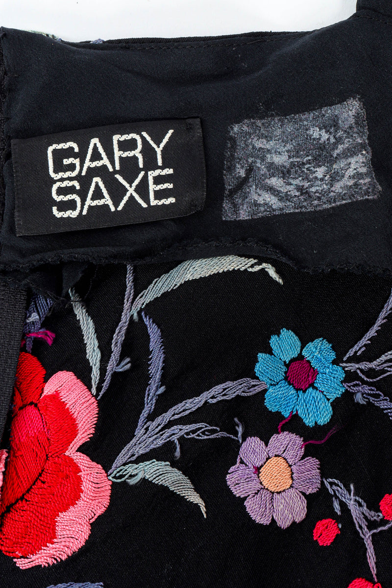 Vintage Gary Saxe Botanical Floral Fringe Dress gary saxe tag @ Recess LA