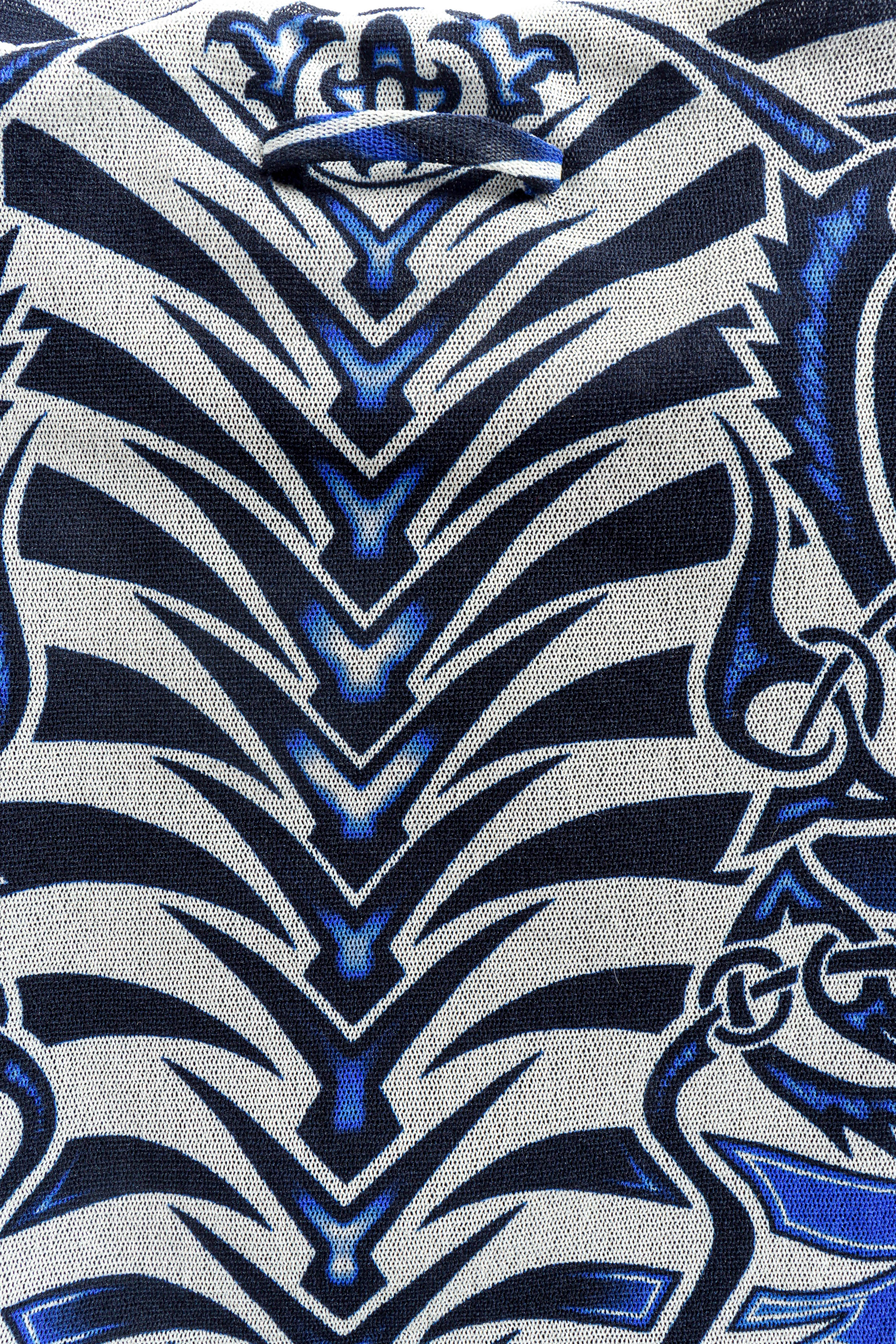 Vintage Jean Paul Gaultier Soleil Mesh Tribal Print Top print back detail @ Recess LA