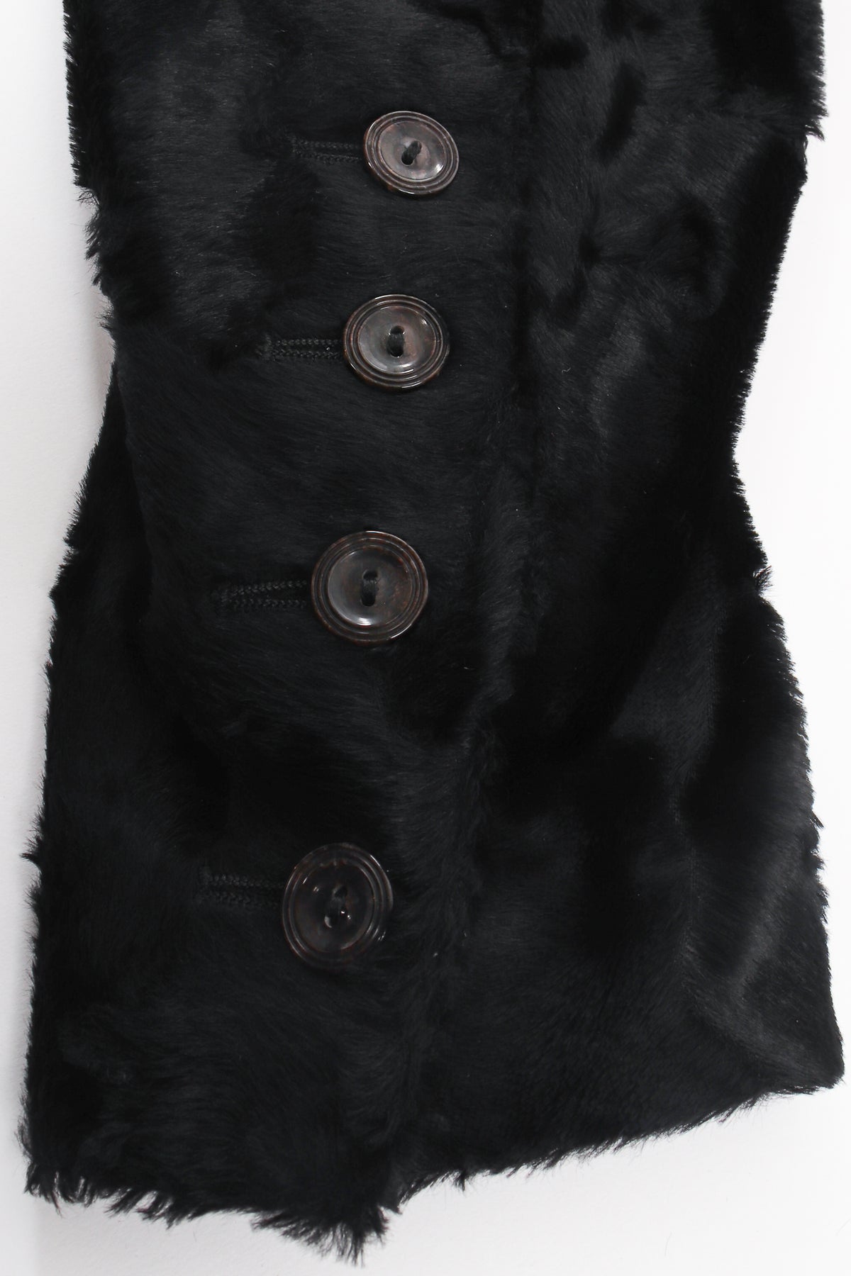 Vintage Jean Paul Gaultier Femme Faux Pony Panne Velvet Trench