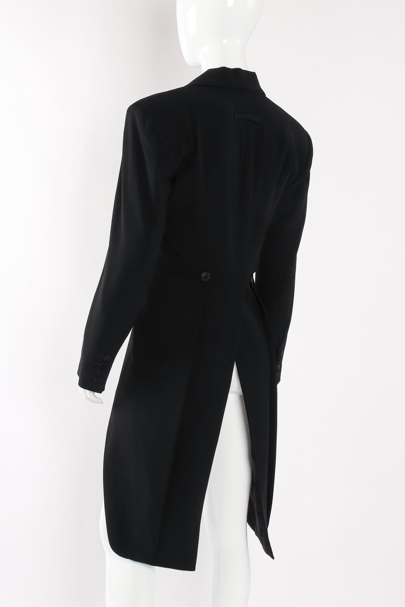 Vintage Jean Paul Gaultier Double Breasted Long Tailcoat back on mannequin at Recess Los Angeles