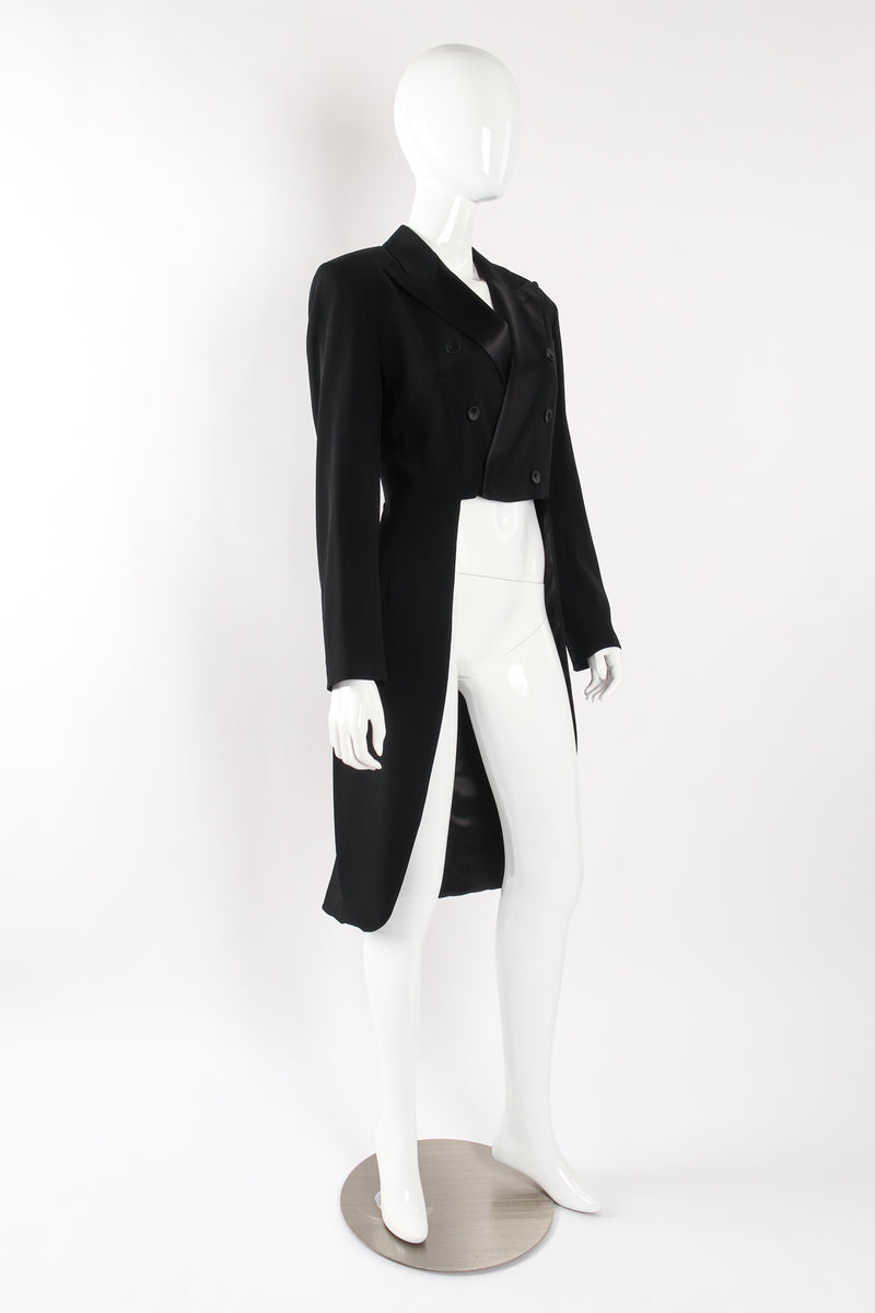 Vintage Jean Paul Gaultier Double Breasted Long Tailcoat on mannequin at Recess Los Angeles