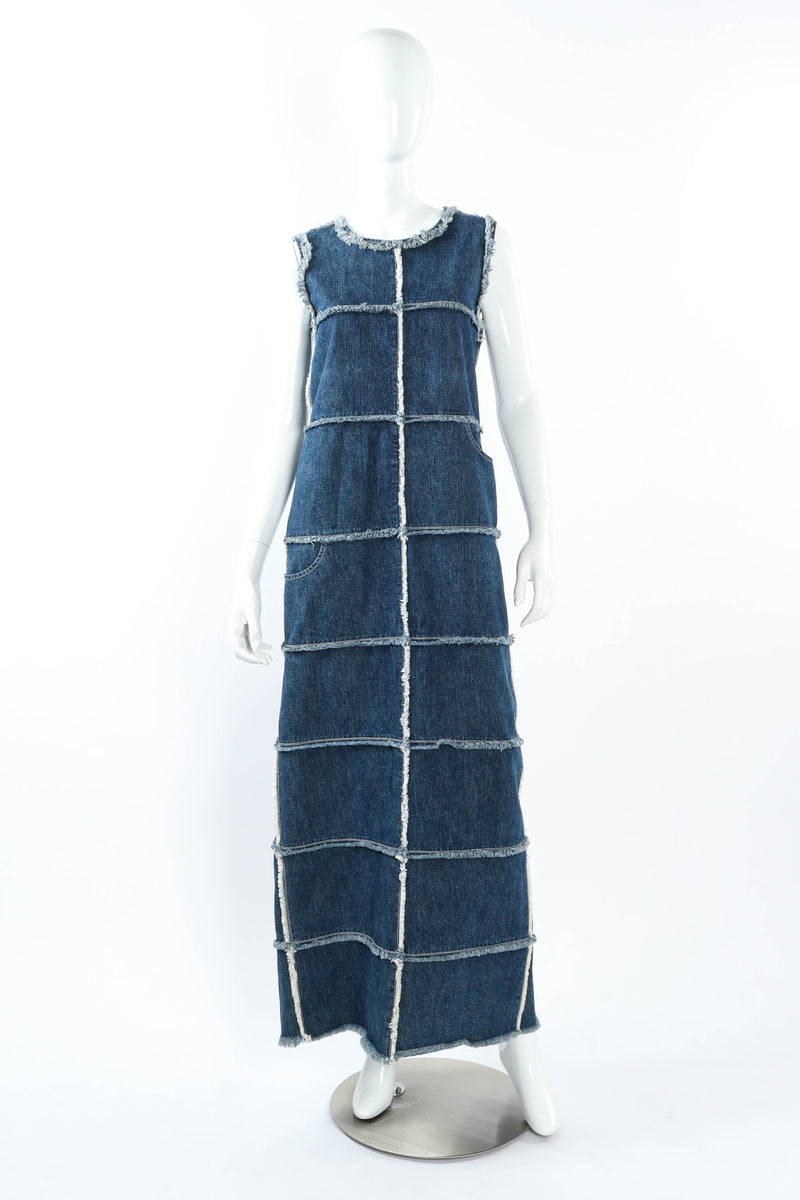 Vintage Jean Paul Gaultier Frayed Denim Patches Dress Recess Vintage Jean Paul Gaultier Frayed Denim Patches Dress Recess