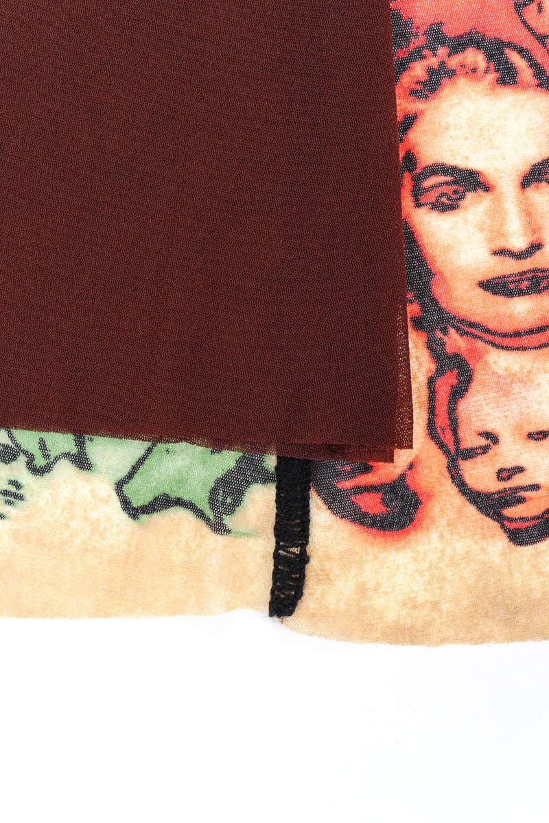 Vintage Jean Paul Gaultier 1990s Iconic Faces Mesh Skirt liner @ Recess Los Angeles