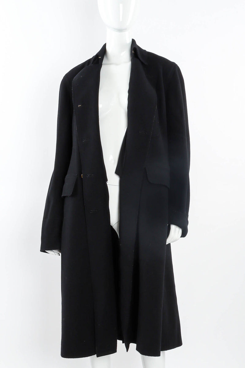 Vintage Jean Paul Gaultier Double Breasted Wool Coat buttons open  @ Recess LA
