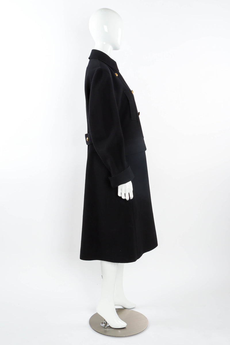 Vintage Jean Paul Gaultier Double Breasted Wool Coat mannequin side @ Recess LA