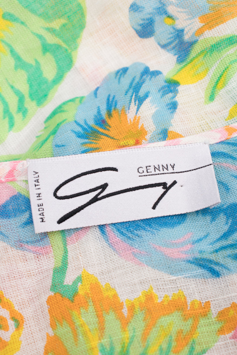 Genny Flax Gauze Floral Print Top & Skirt Set