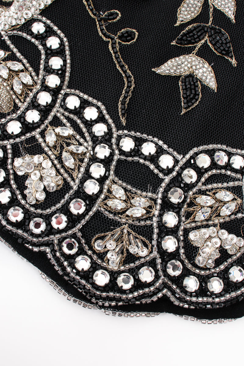 Vintage Genny Floral Beaded Mini Skirt fabric detail at Recess Los Angeles