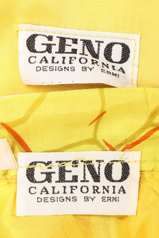 Recess Los Angeles Vintage Geno California Silk Tiki Rose Top & Skirt Set