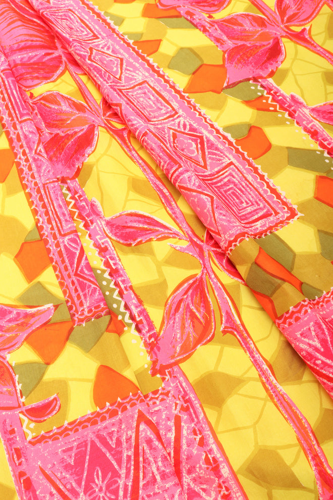 Recess Los Angeles Vintage Geno California Silk Tiki Rose Top & Skirt Set