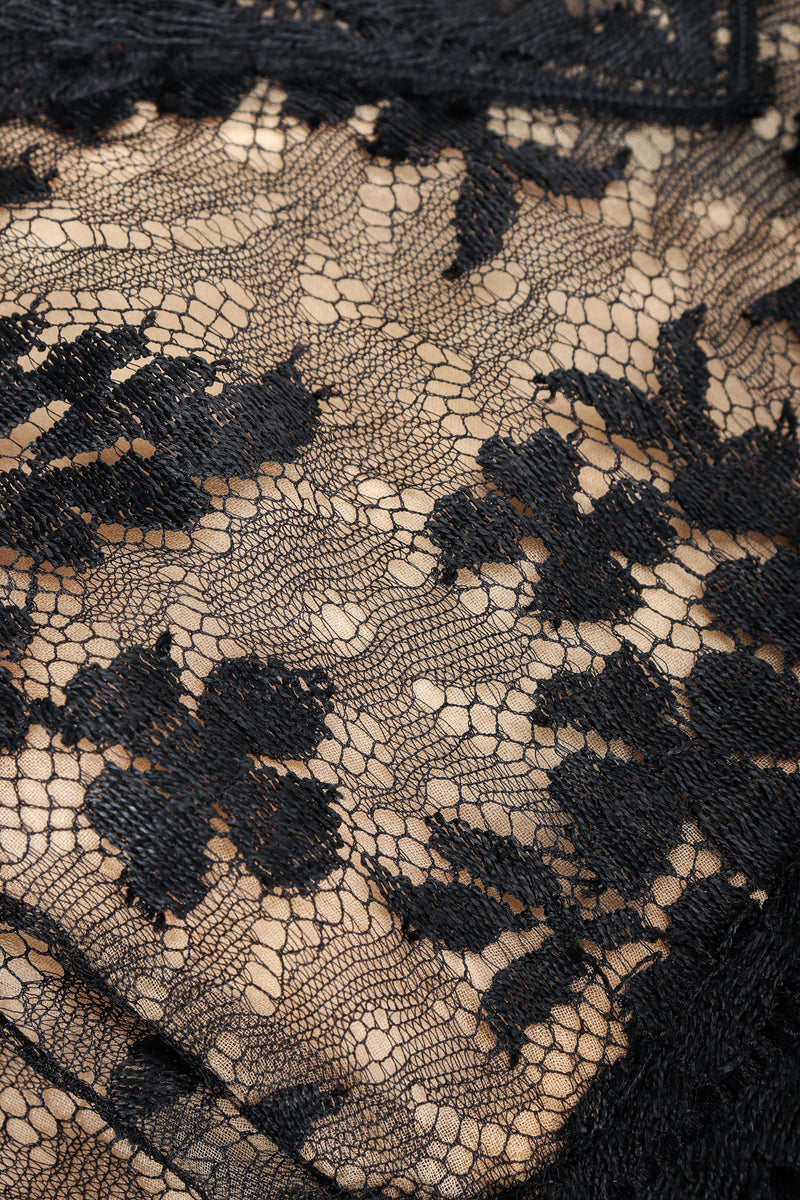 Vintage Geoffrey Beene Strapless Lace Empire Dress Lace detail at Recess Los Angeles