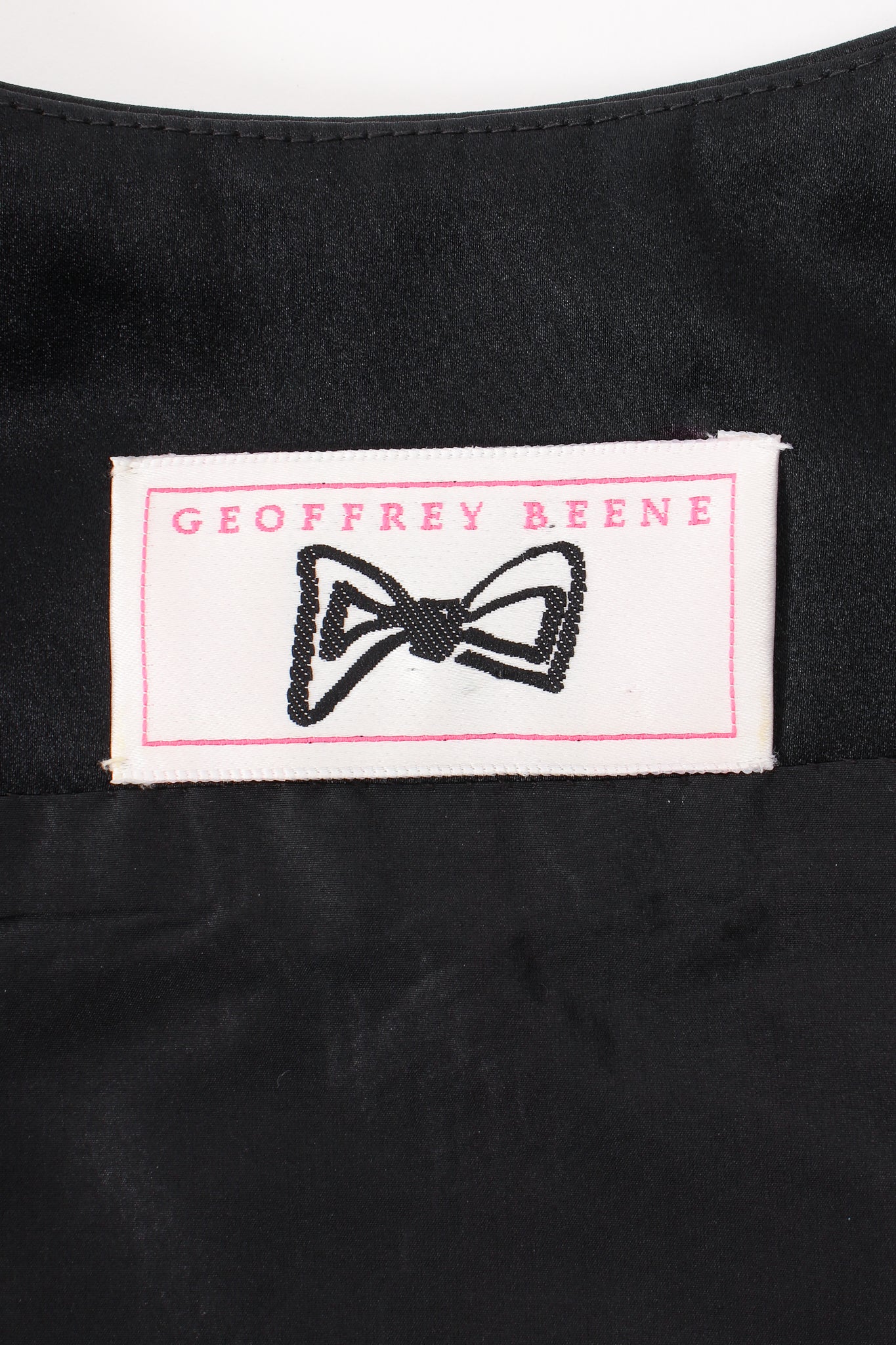 Vintage Geoffrey Beene Pointed Stripe Jacket label at Recess Los Angeles