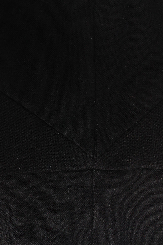 Vintage Geoffrey Beene Accent Cut Out Wool Dress front V panel @ Recess LA