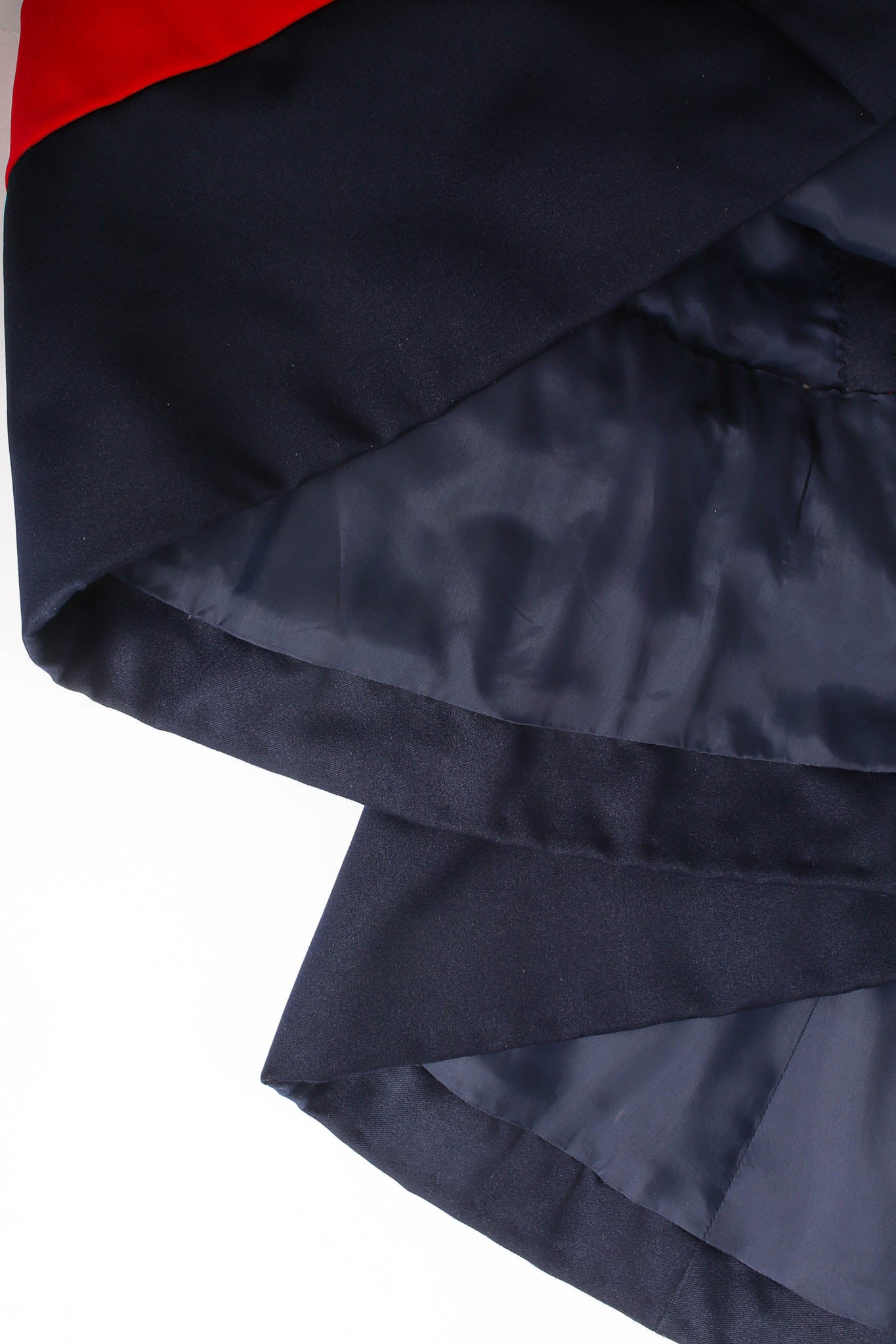 Vintage Geoffrey Beene for Saks Bold Stripe Navy Dress hem/lined @ Recess LA