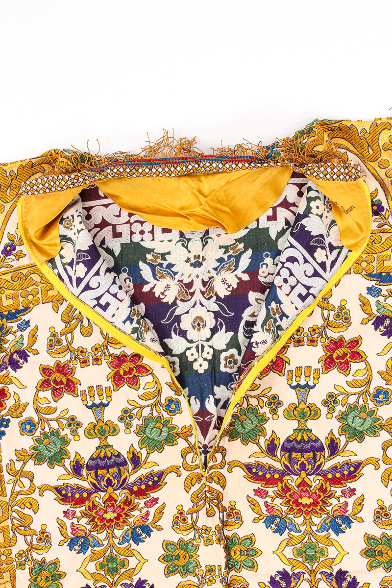 Vintage Georgie Keyloun Fringed Tapestry Caftan zip at Recess Los Angeles
