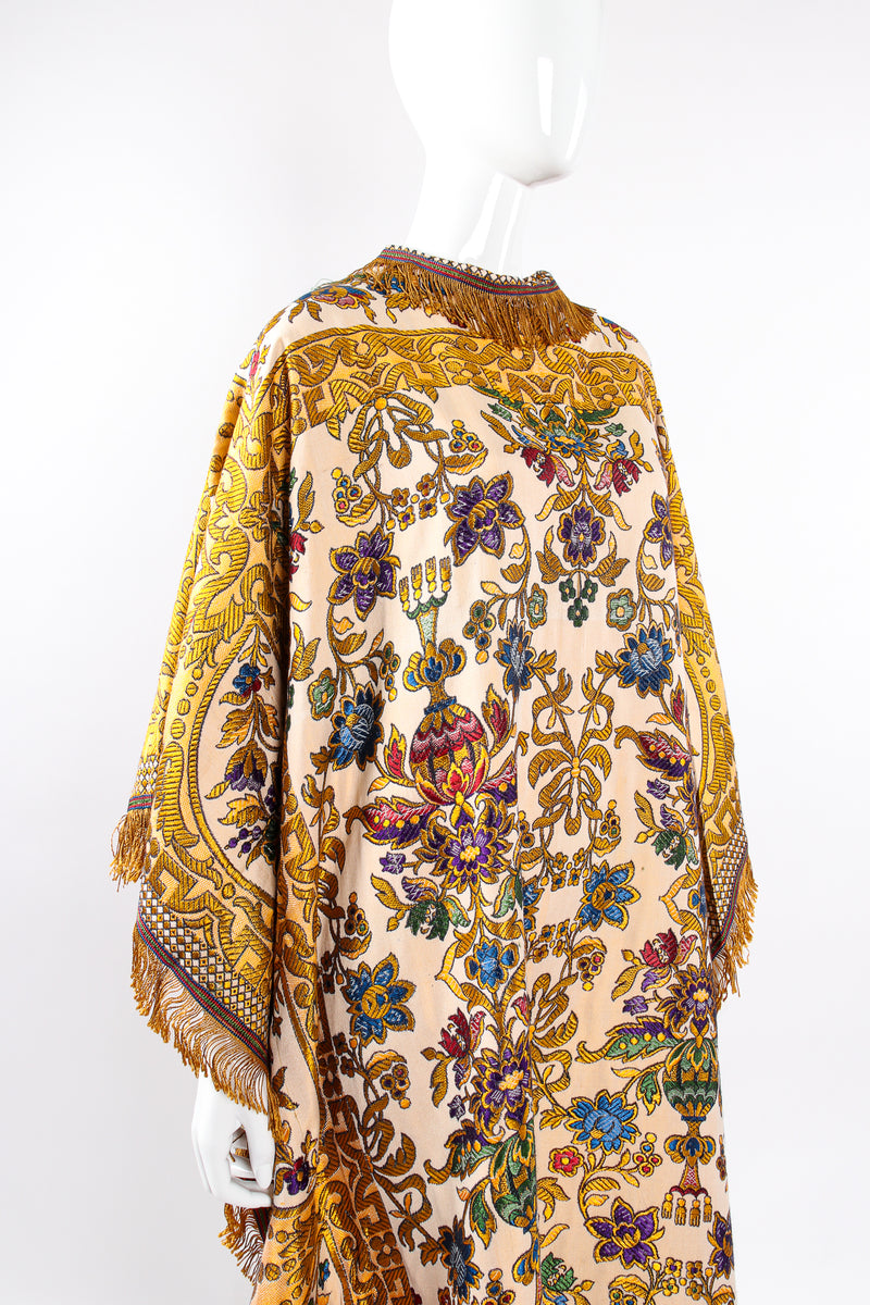 Vintage Georgie Keyloun Fringed Tapestry Caftan on Mannequin crop at Recess Los Angeles