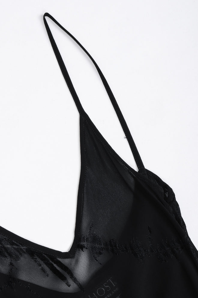 Recess Los Angeles Vintage Ghost 90s Sheer Velvet Burnout Slip Dress