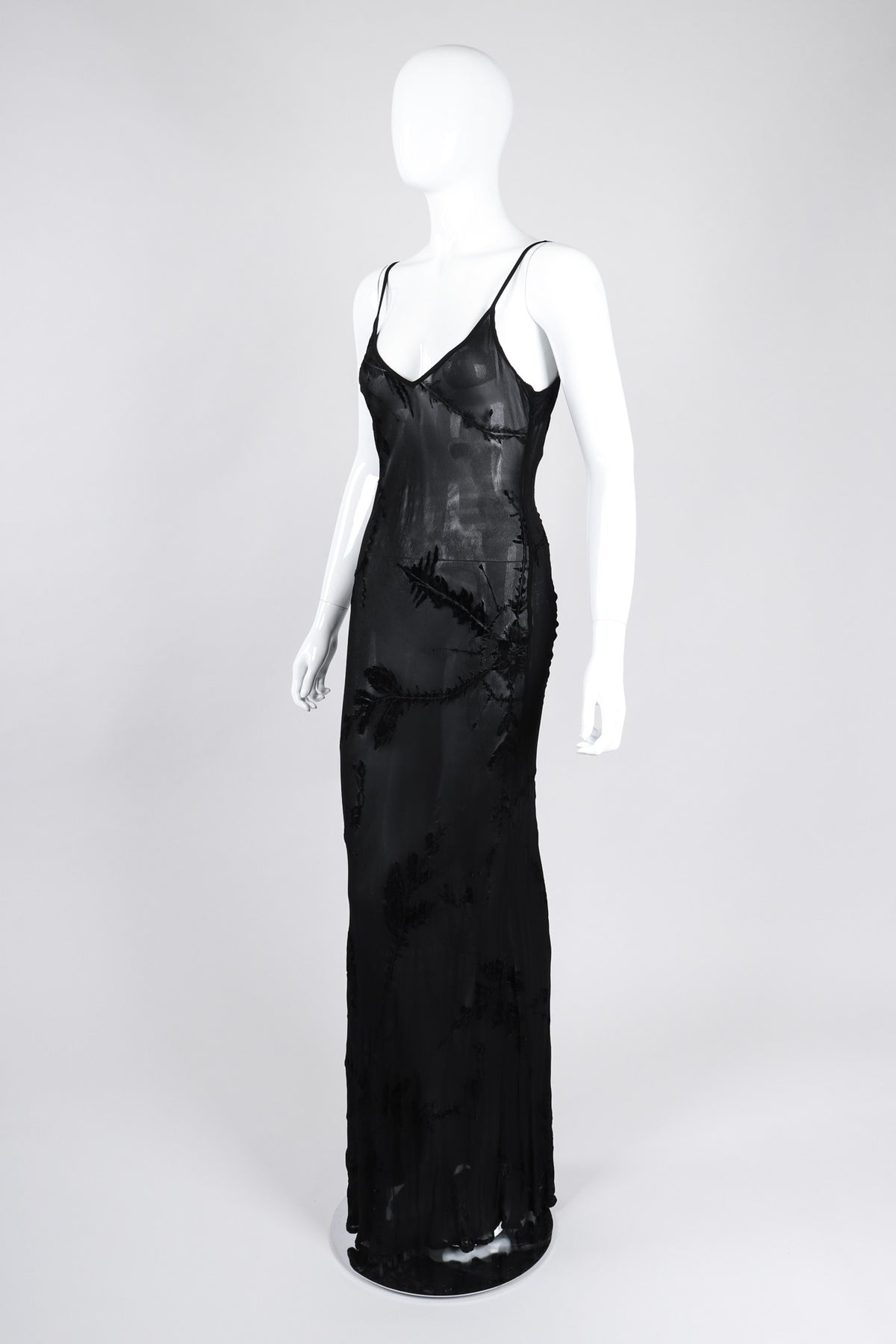 90s velvet slip dress Vintage Ghost 90s Sheer Velvet Burnout Slip Dress – Recess