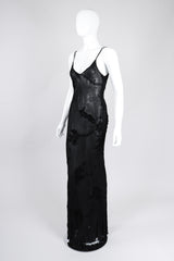 Recess Los Angeles Vintage Ghost 90s Sheer Velvet Burnout Slip Dress