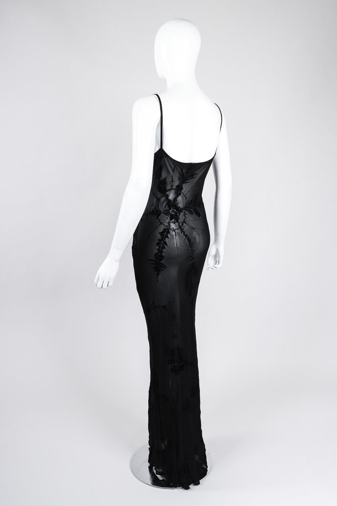 Recess Los Angeles Vintage Ghost 90s Sheer Velvet Burnout Slip Dress