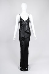 Recess Los Angeles Vintage Ghost 90s Sheer Velvet Burnout Slip Dress