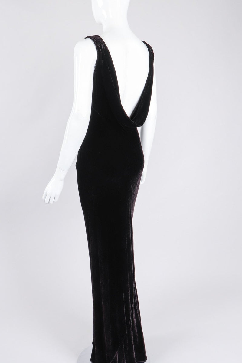 Vintage Ghost 90s Bias Cut Velvet Cowl Slip Dress Recess Vintage Ghost 90s Bias Cut Velvet Cowl Slip Dress Recess