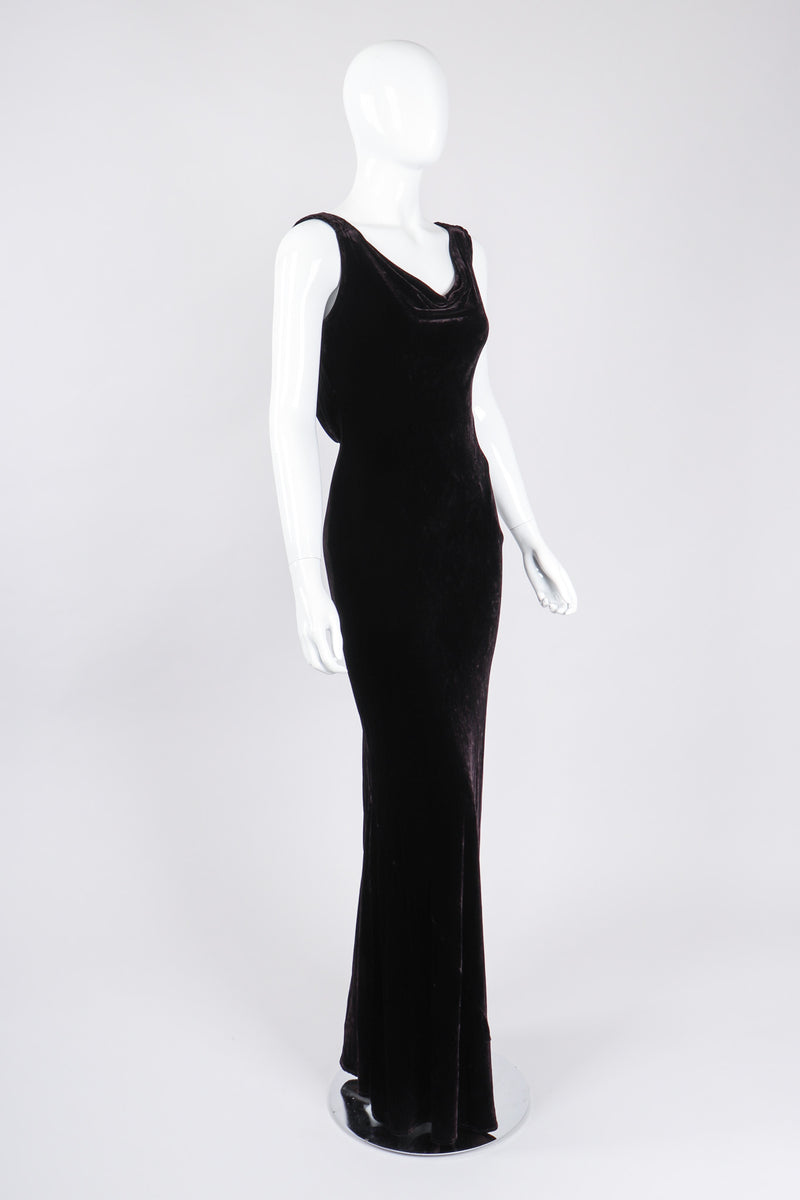 Vintage Ghost 90s Bias Cut Velvet Cowl Slip Dress – Recess