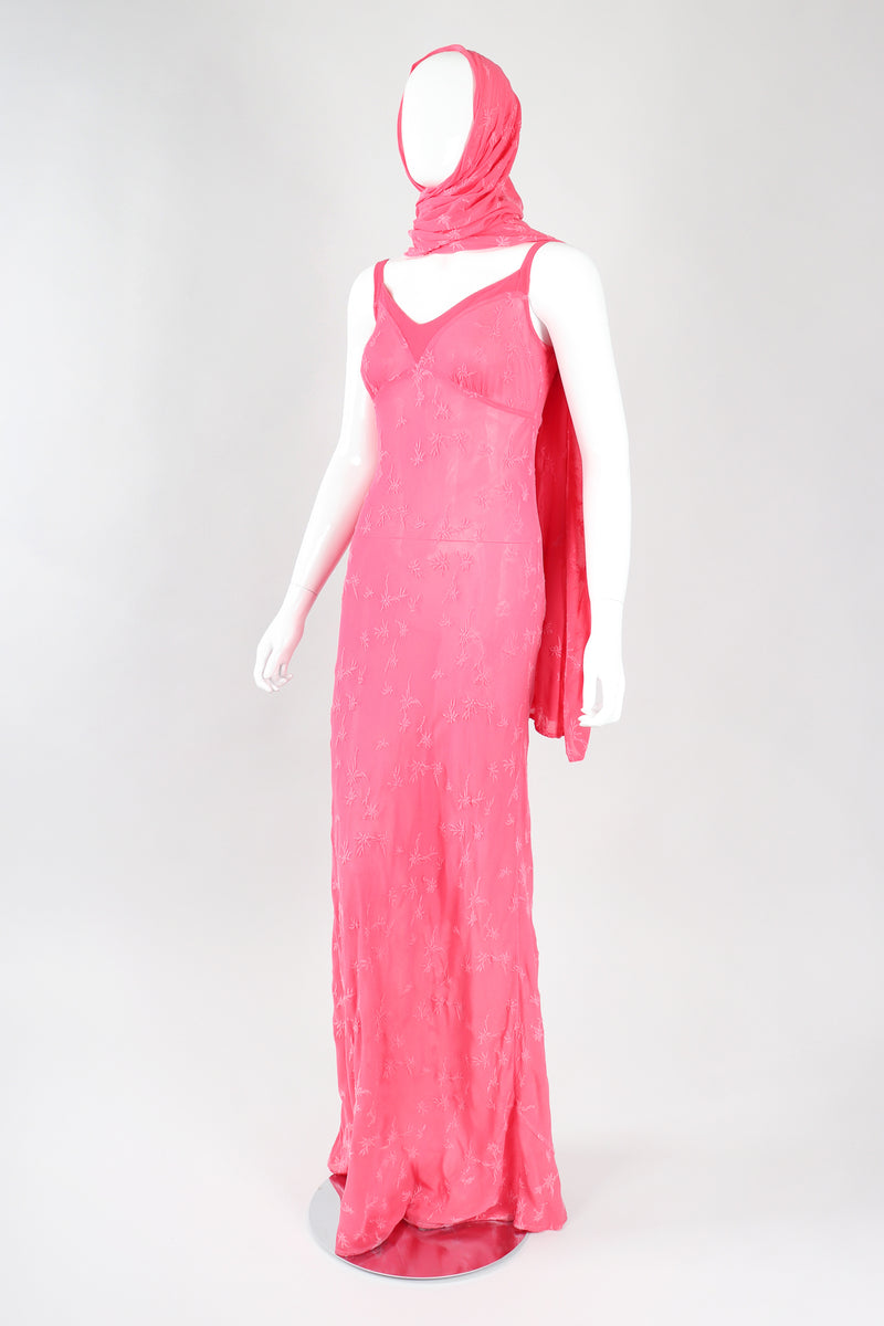 90s prom dress with shawl 90's prom dress