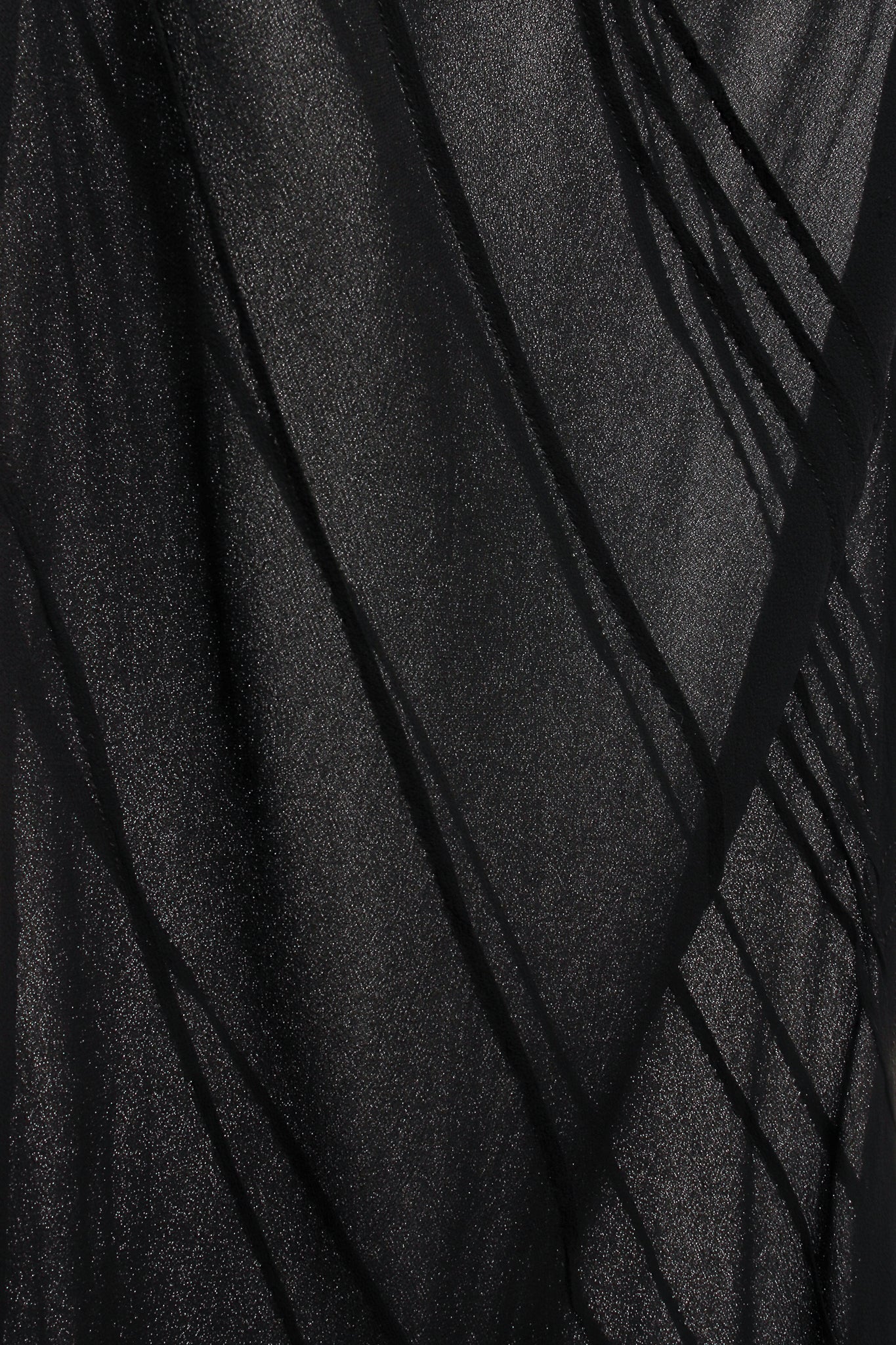 Vintage Ghost Sheer Chiffon Pintuck Sheath Dress on fabric detail at Recess Los Angeles