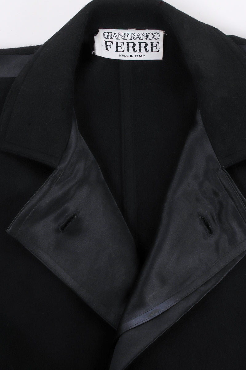 Vintage Gianfranco Ferre Batwing Capelet Jacket collar at Recess Los Angeles