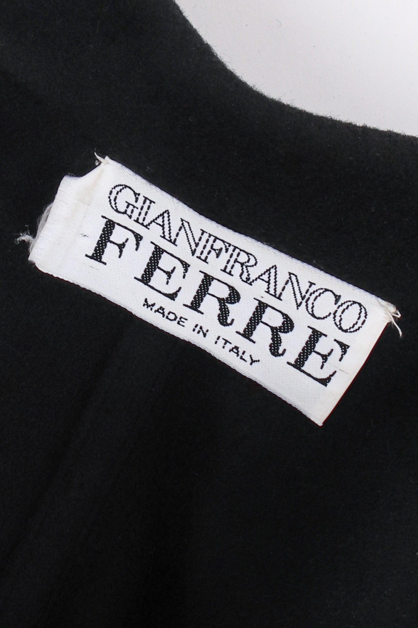 Vintage Gianfranco Ferre Batwing Capelet Jacket label at Recess Los Angeles