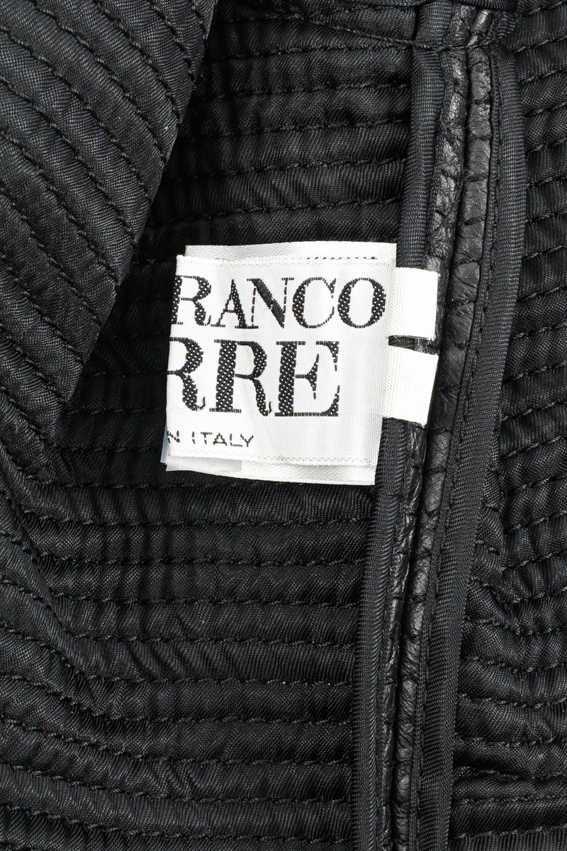 Vintage Gianfranco Ferre Quilted Leather Lace Jacket label at Recess Los Angeles