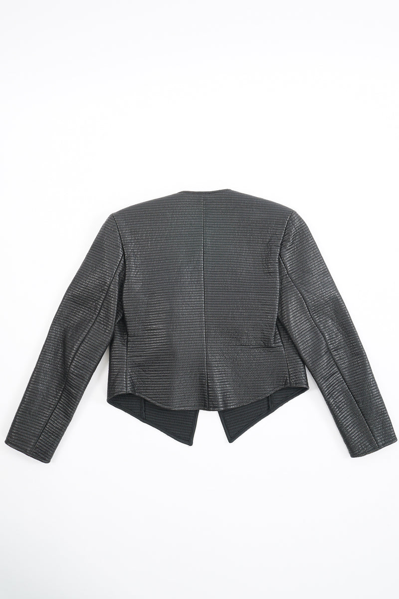 Vintage Gianfranco Ferre Quilted Leather Lace Jacket back at Recess Los Angeles