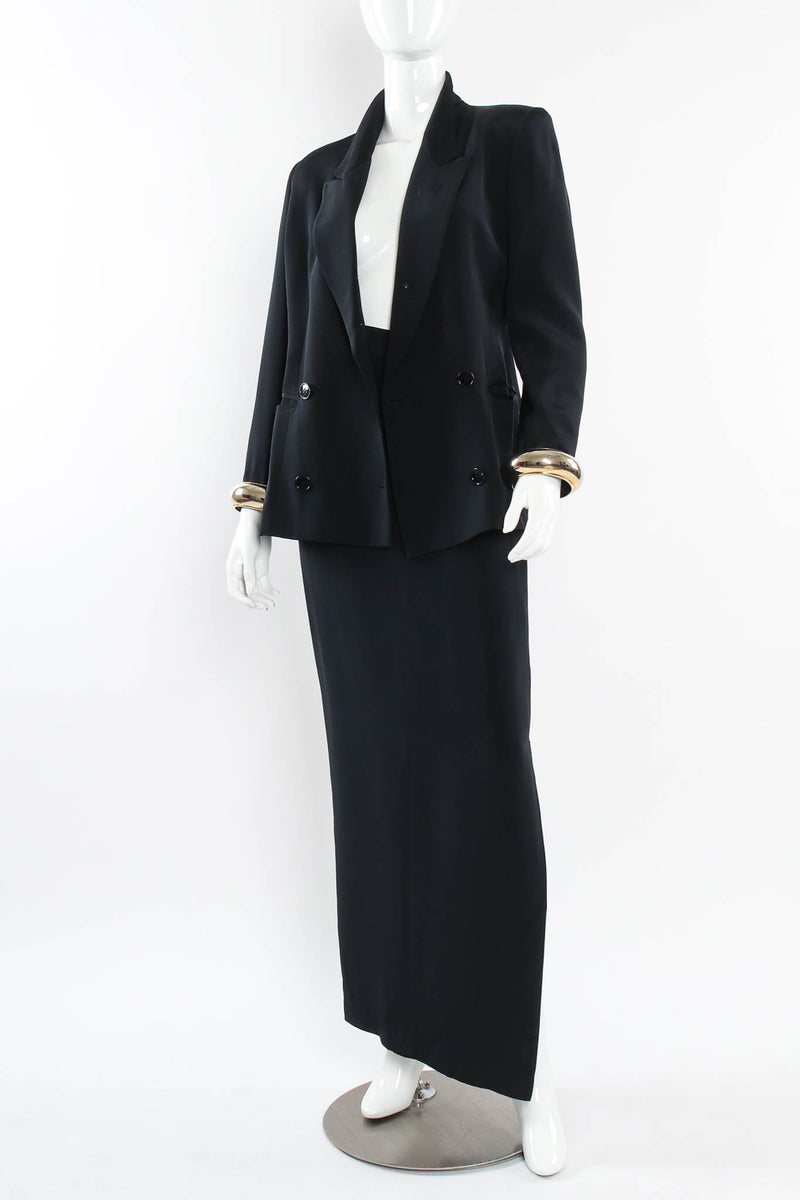 Vintage Gianfranco Ferre Bangle Cuff Blazer & Skirt Set mannequin unbuttoned @ Recess Los Angeles