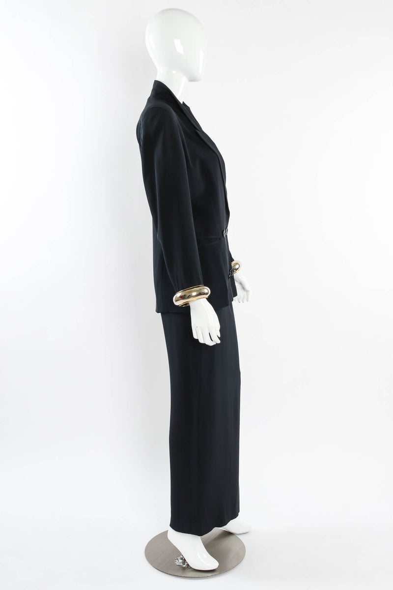 Vintage Gianfranco Ferre Bangle Cuff Blazer & Skirt Set mannequin side @ Recess Los Angeles