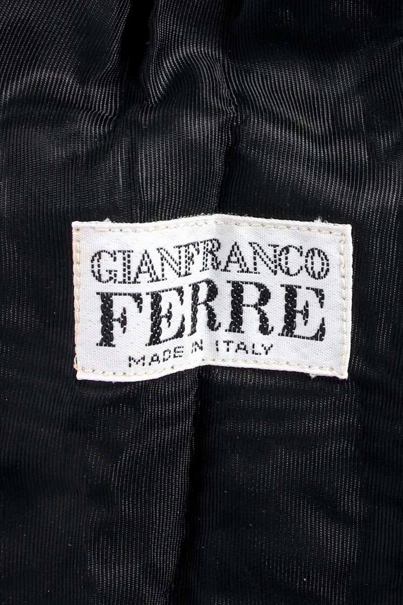 Vintage Gianfranco Ferre Wide Leather Sash Belt label at Recess Los Angeles