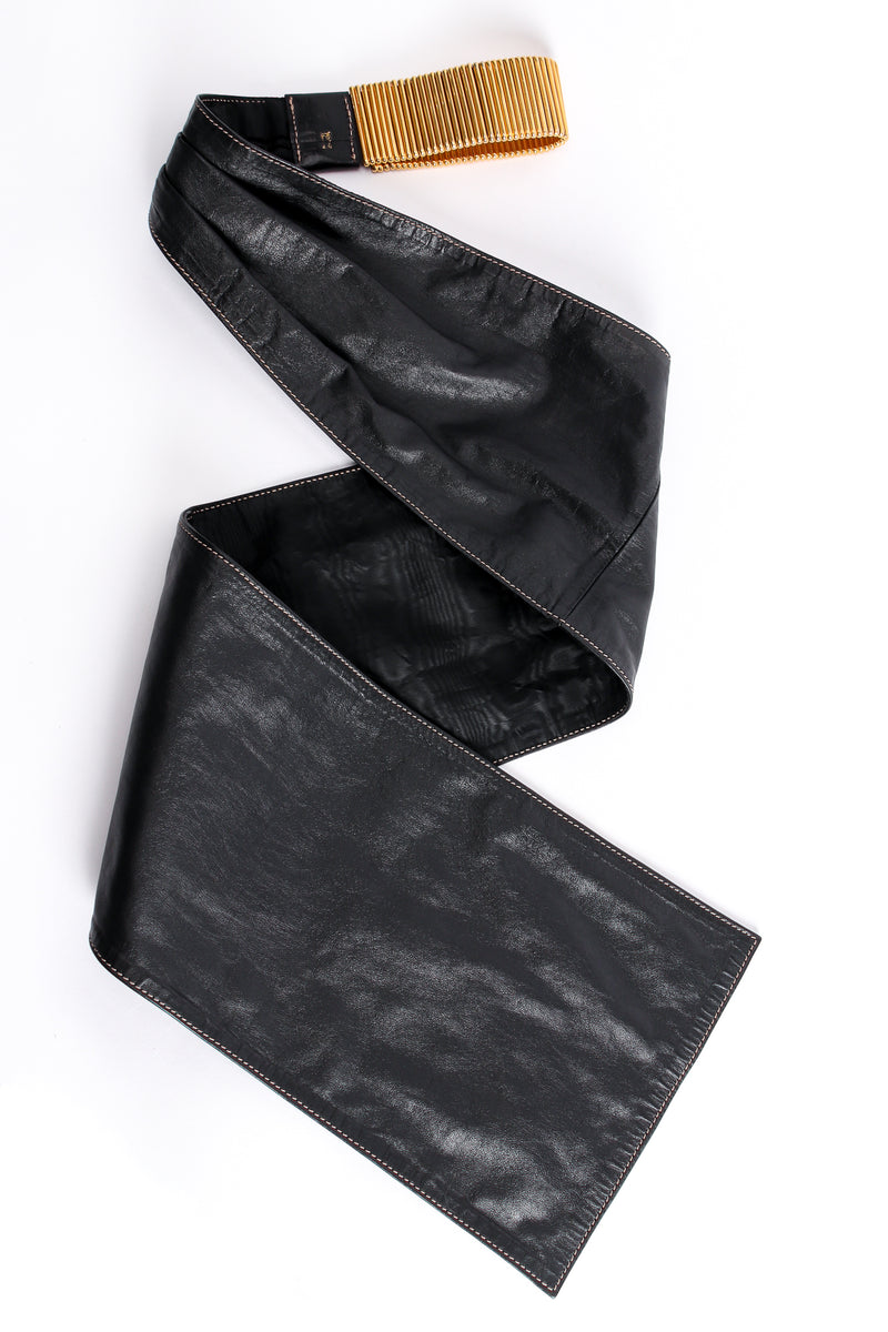 Vintage Gianfranco Ferre Wide Leather Sash Belt at Recess Los Angeles
