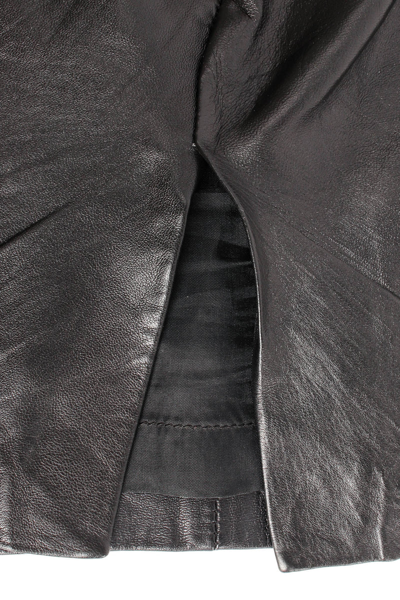 Vintage Gianfranco Ferre Grommet Leather Top & Skirt Set skirt vent @ Recess LA