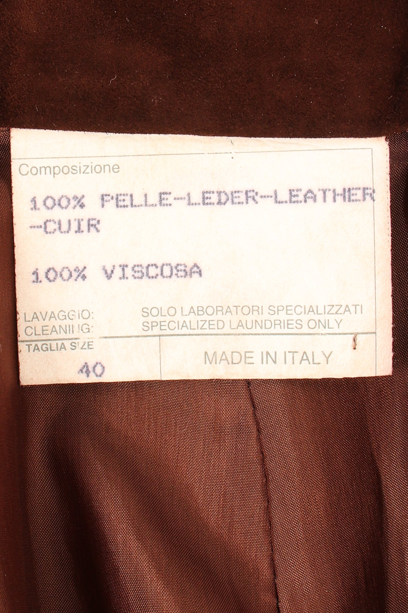 Vintage Gianfranco Ferre Suede Corset Waist Jodhpur Pants label at Recess Los Angeles