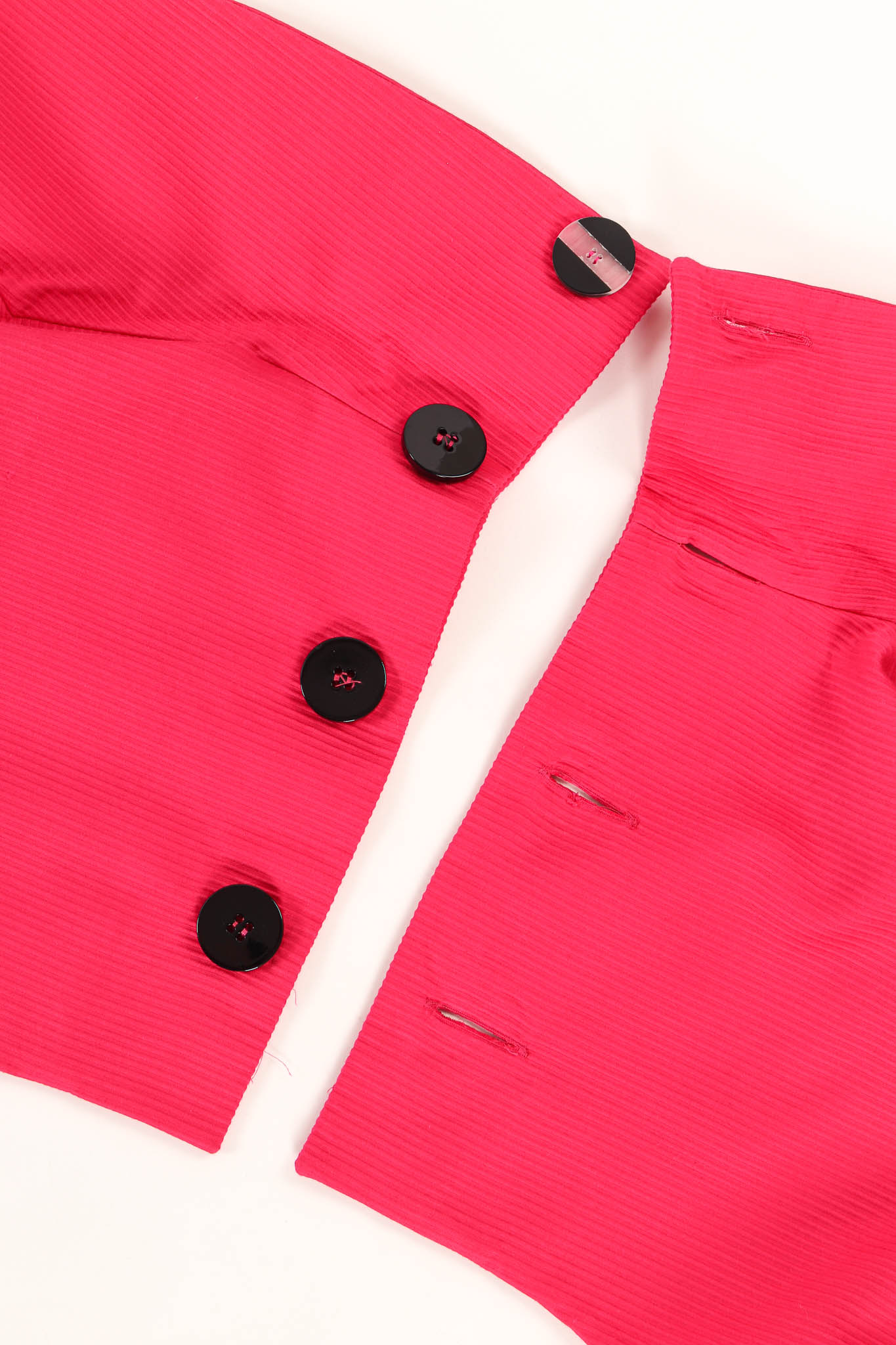 Vintage Gianfranco Ferre Ribbed Bolero & Dress Set back bolero un-buttoned @ Recess Los Angeles