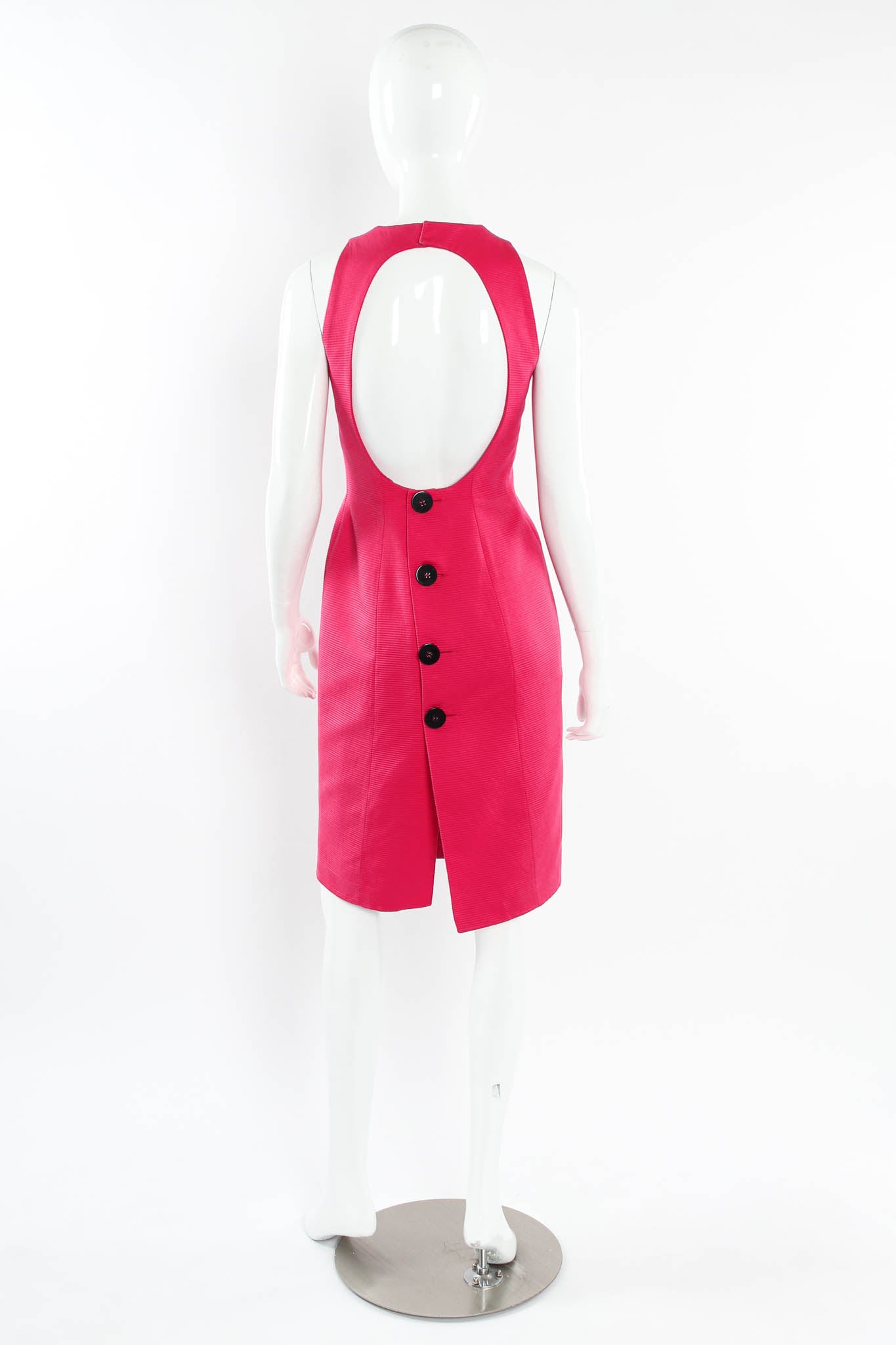 Vintage Gianfranco Ferre Ribbed Bolero & Dress Set mannequin dress back @ Recess Los Angeles