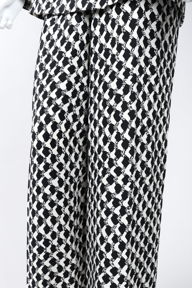 Recess Los Angeles Vintage Gianfranco Ferre Graphic Black And White Double Breasted Jacket Double Pleat Pants 