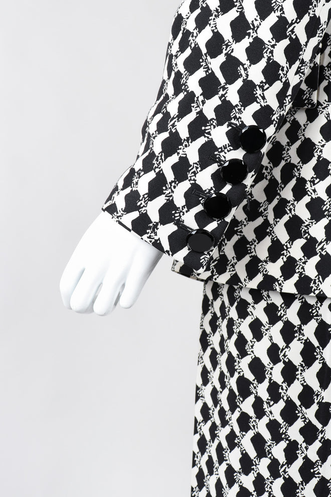 Recess Los Angeles Vintage Gianfranco Ferre Graphic Black And White Double Breasted Jacket Double Pleat Pants 