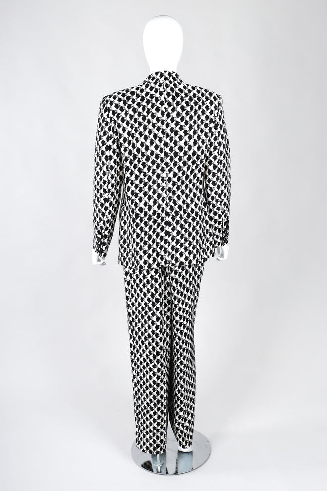 Recess Los Angeles Vintage Gianfranco Ferre Graphic Black And White Double Breasted Jacket Double Pleat Pants 