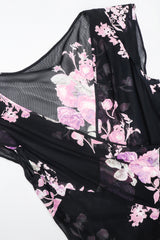 Recess Designer Consignment Vintage Gianfranco Ferre GFF Sheer Chiffon Bias Pieced Rose Print Dress Los Angeles Resale