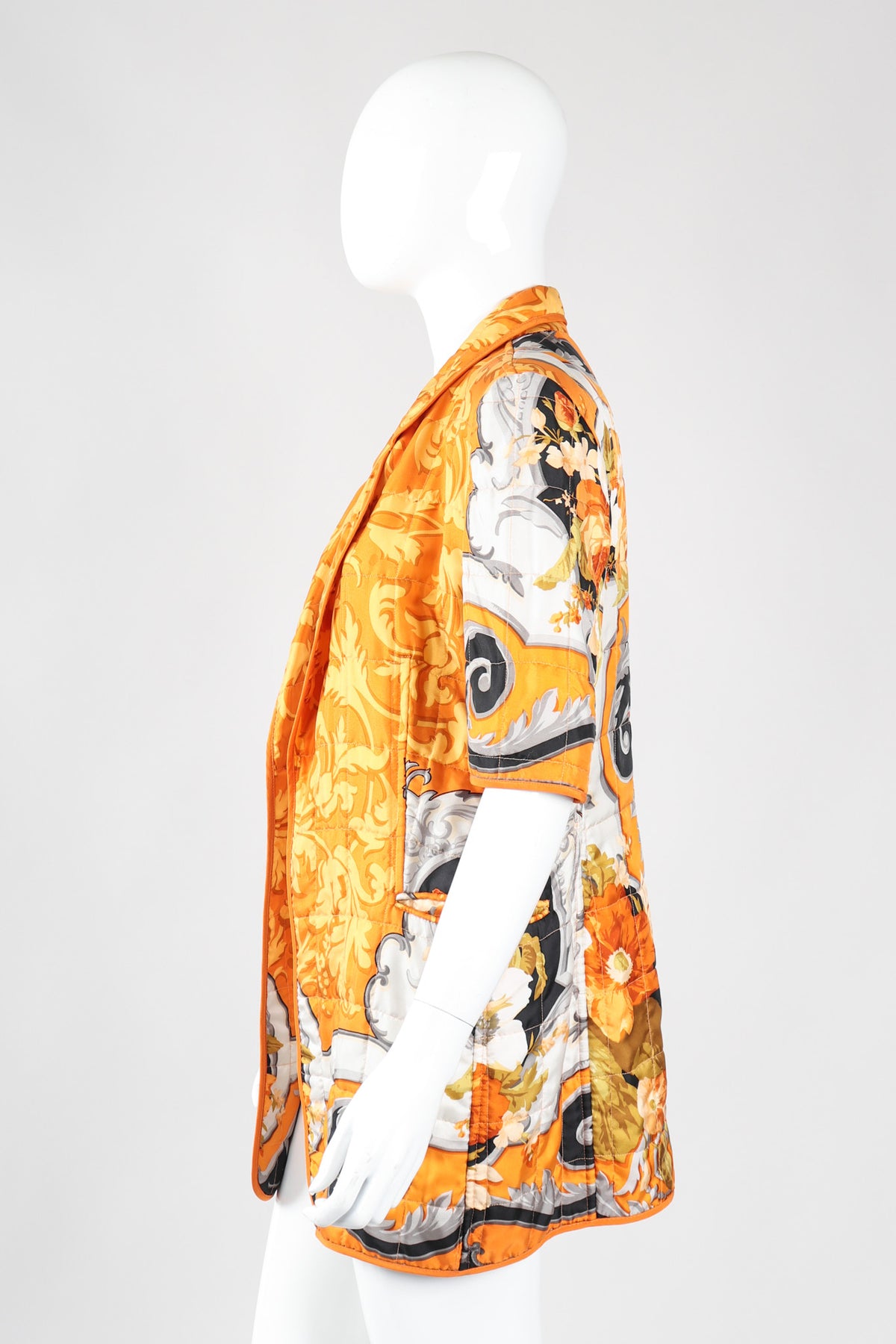 Vintage Gianfranco Ferre Baroque Print Quilted Silk Jacket – Recess