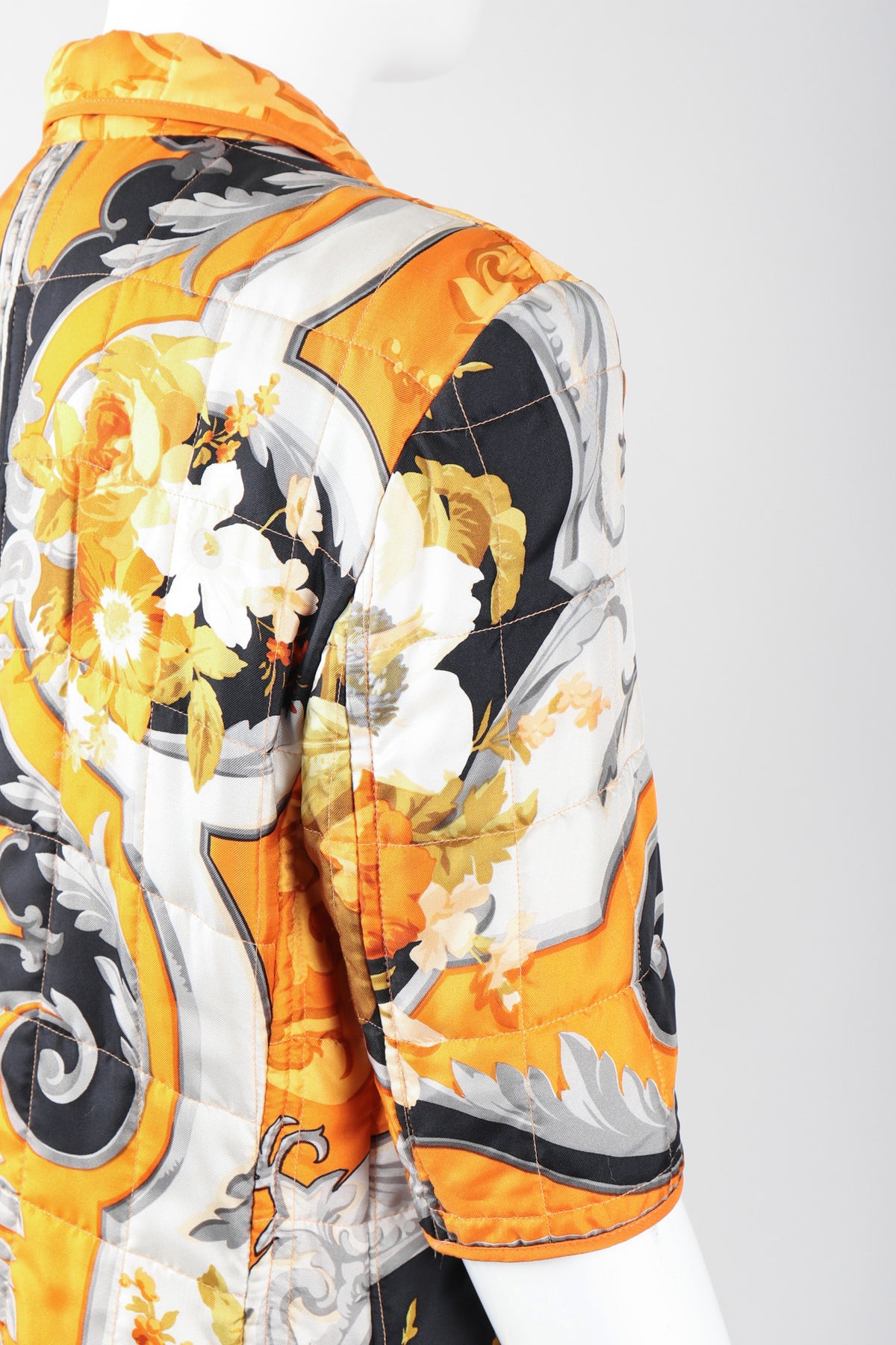Vintage Gianfranco Ferre Baroque Print Quilted Silk Jacket – Recess