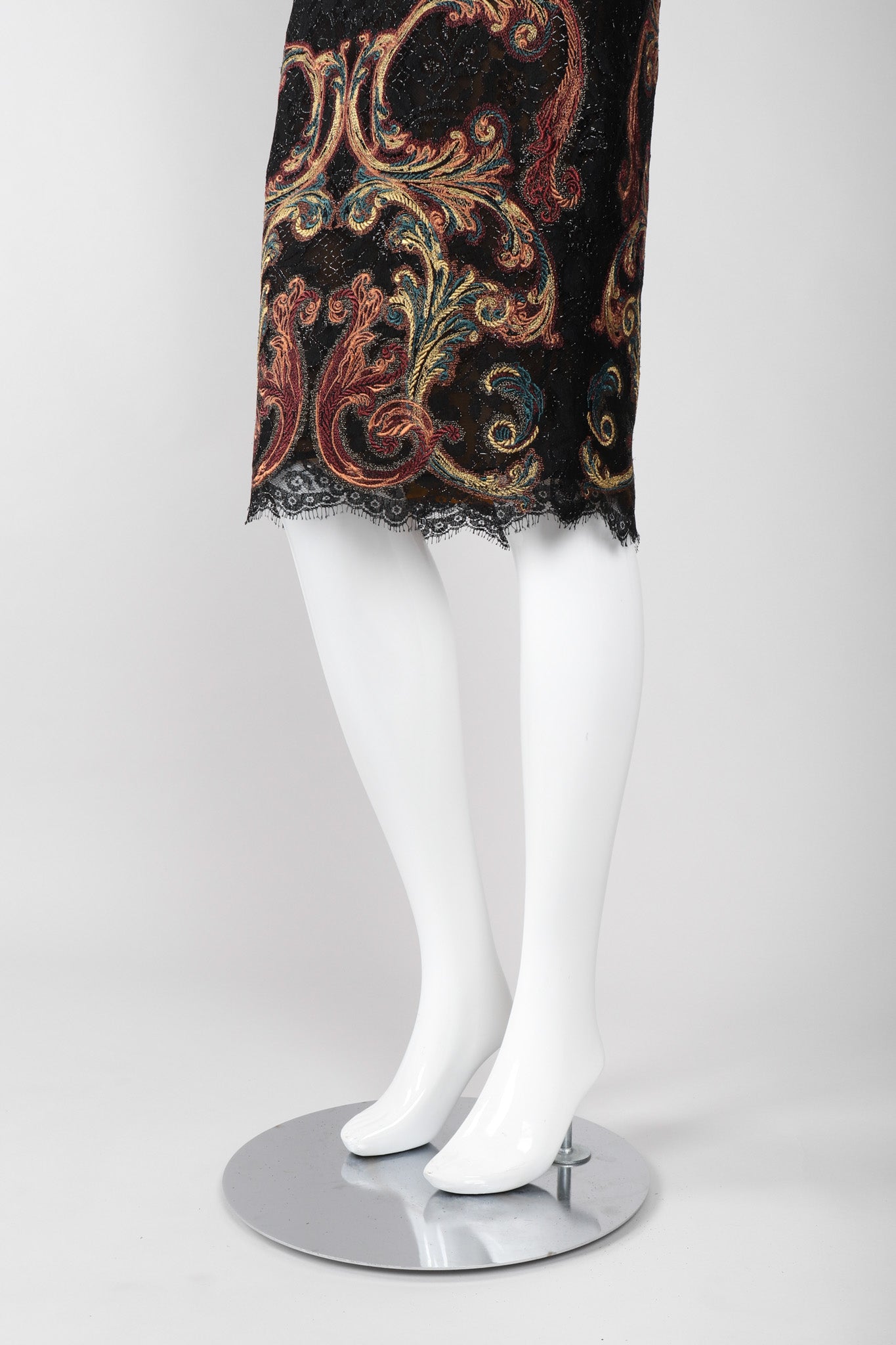 Vintage Gianfranco Ferre GFF Sheer Chiffon Bias Pieced Rose Print Dress –  Recess