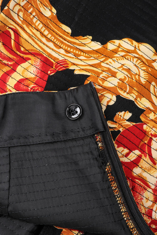 Recess Los Angeles Vintage Gianfranco Ferre Baroque Quilted Embroidered Skirt & Wrap Set